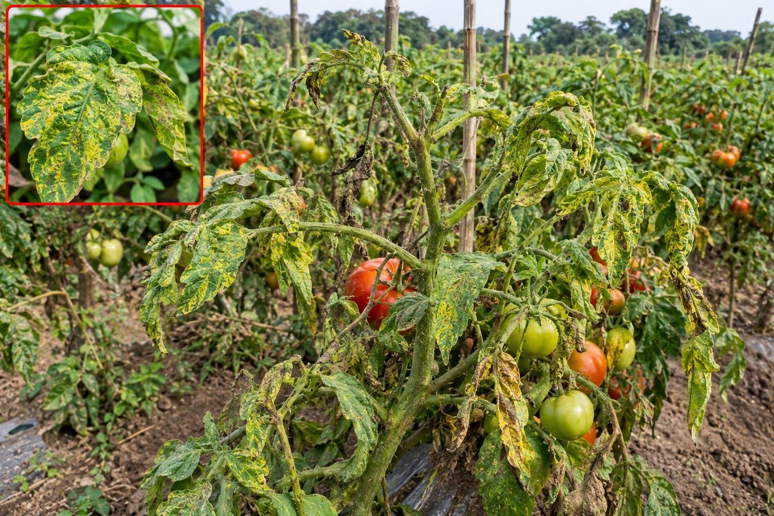 টমেটুর ভাইরাসজনিত রোগ: লক্ষণ, কারণ ও কার্যকর দমন পদ্ধতি