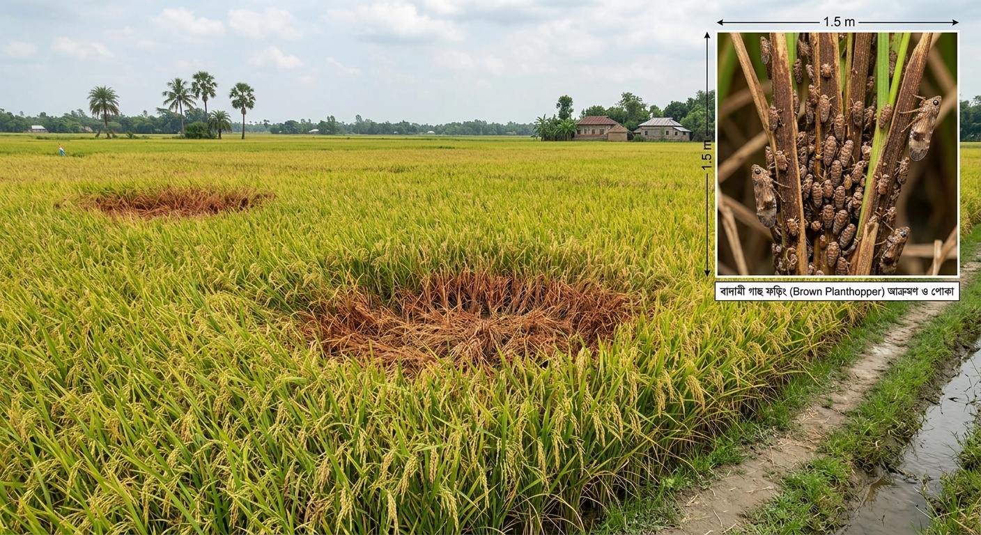 ধানের বাদামী গাছ ফড়িং পোকা নিয়ন্ত্রণে জৈব পদ্ধতি ও কৃষকবান্ধব দমন ব্যবস্থা