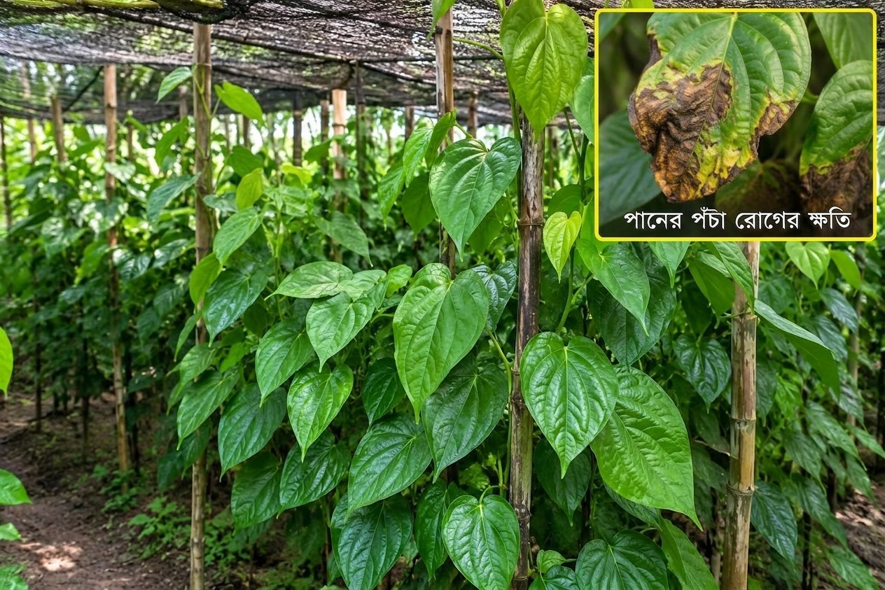 পান গাছের পচা রোগ নিরাময়ে কৃষকের করণীয়: রোগ শনাক্ত, প্রতিরোধ ও কার্যকর দমন ব্যবস্থা