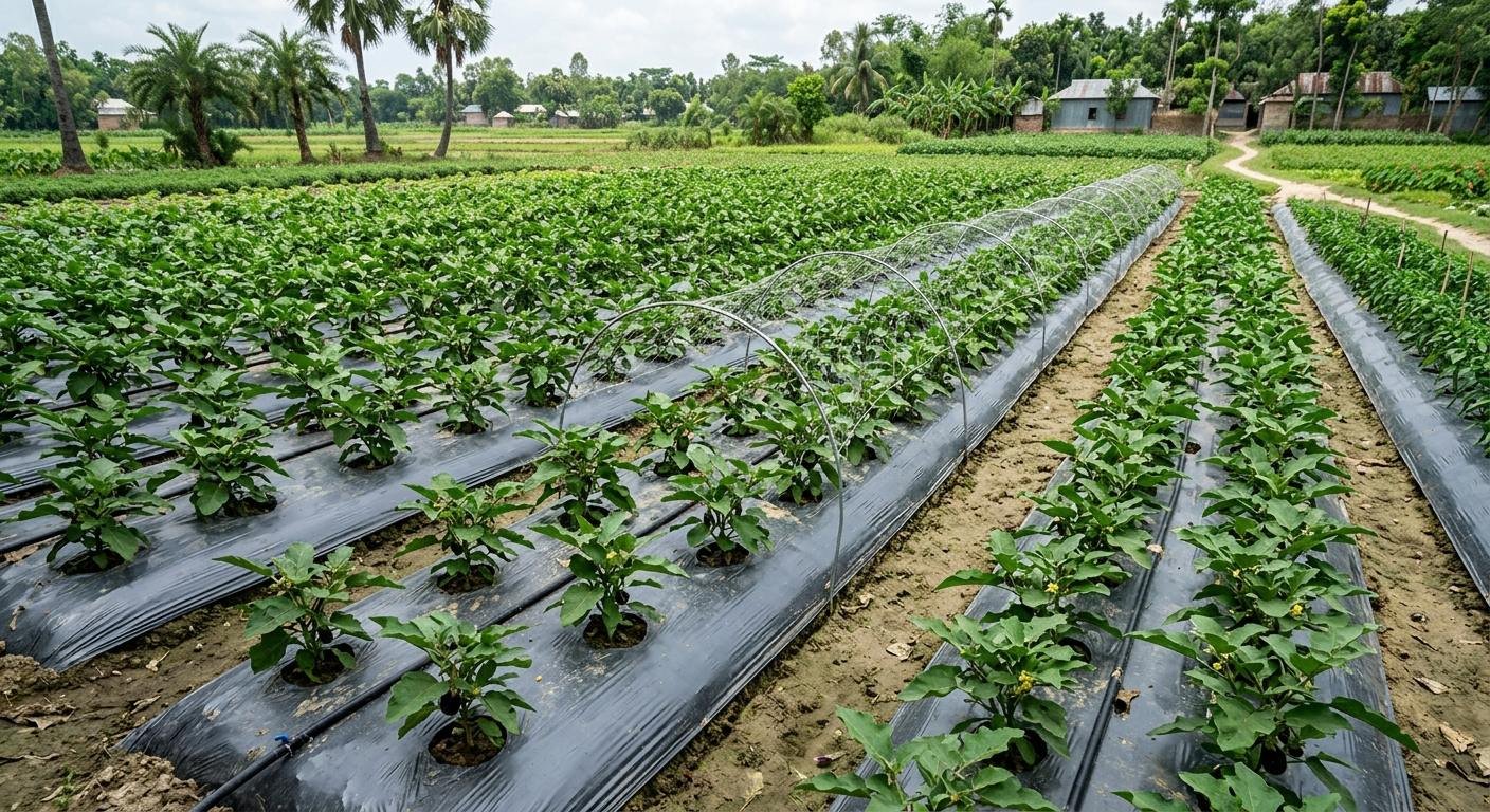 মালচিং শিটে সবজি চাষ: কম খরচে বেশী লাভের আধুনিক প্রযুক্তি